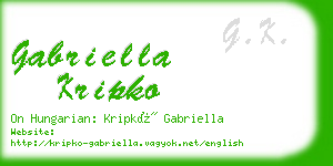 gabriella kripko business card